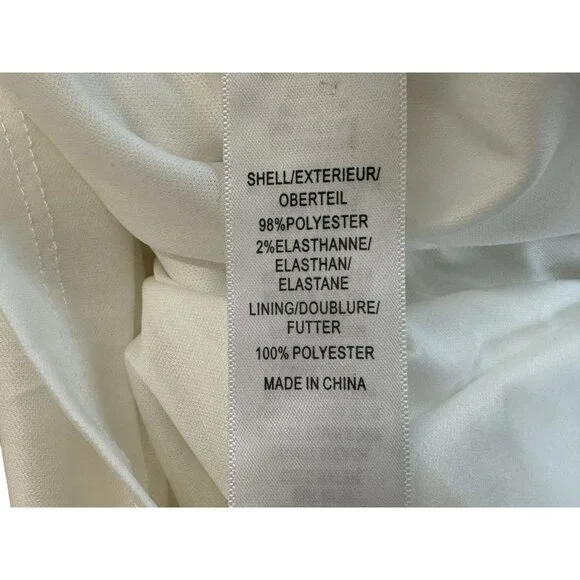 Hailey Logan White Lace Front Illusion Cross-Over Dress By Adrianna Papell Sz 6 - Picture 5 of 7